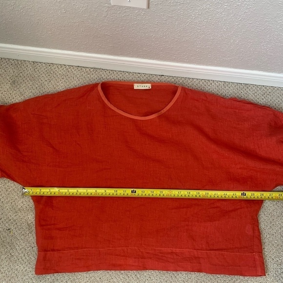 Stark X Coral 100% Linen Lagenlook Top - Picture 7 of 9